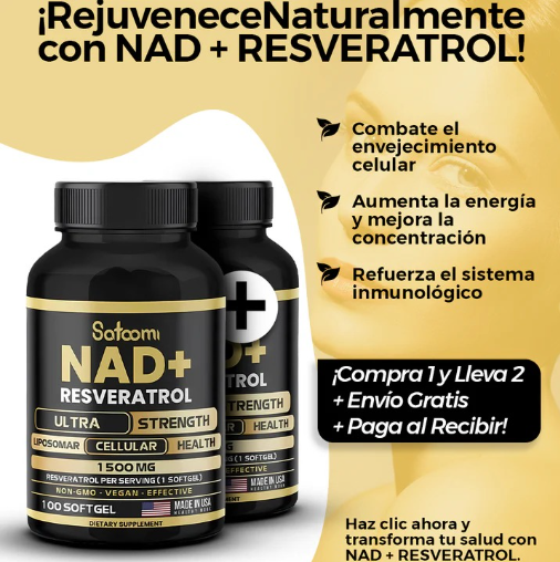 NAD VITAL+ | Energía Celular & Antienvejecimiento 2X1